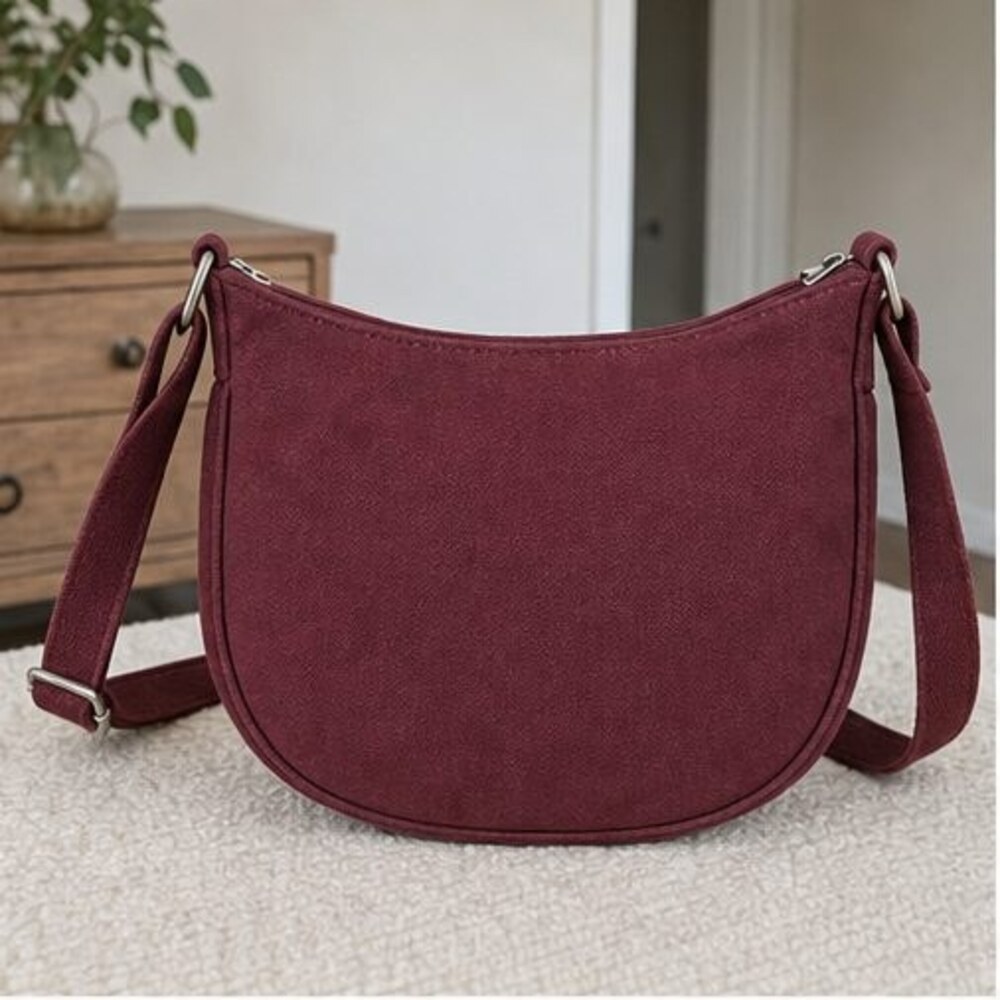 Merlot Nylon Crossbody Bag